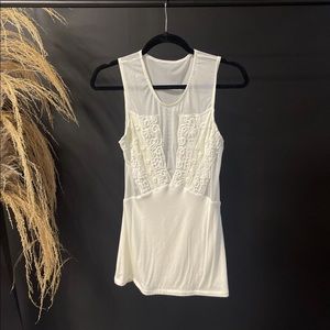 White lace SKY top